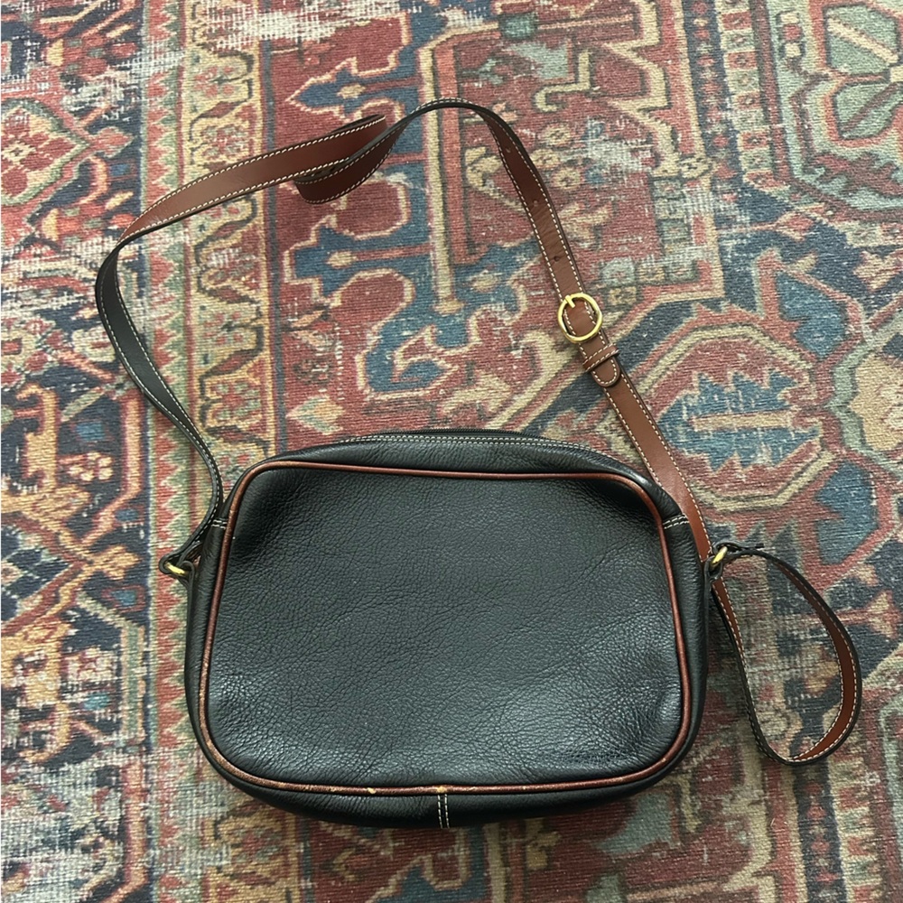 Classic Black and Brown Leather Crossbody Bag by Bally - Picture 6 of 9